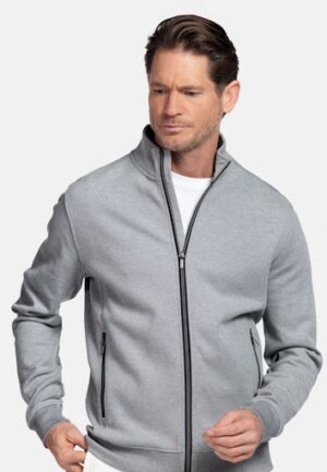 GIORDANO/BAILEYS | 612246-93 Stone Gray | Sweat Cardigan Zip 2-tone